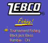 Zebco Fishing! (USA) Title Screen